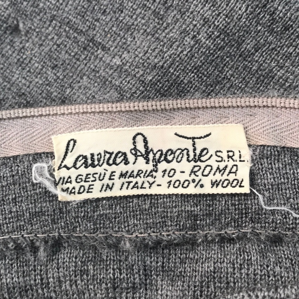 Vintage wool mini dress with appliqué. Sz Xs/s - Picture 13 of 13